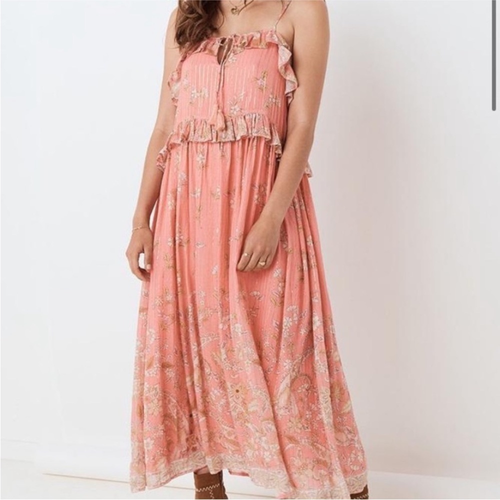 Spell Hendrix Strappy Dress Dusty Pink
Size XS